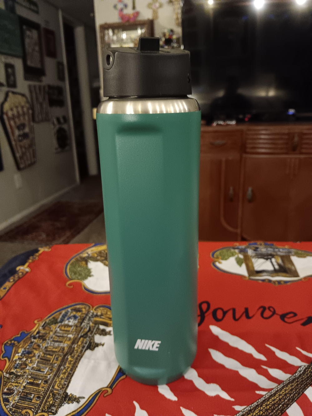 Nike Teal Stainless Steel Durable Water Bottle 24 Oz. New With Tag